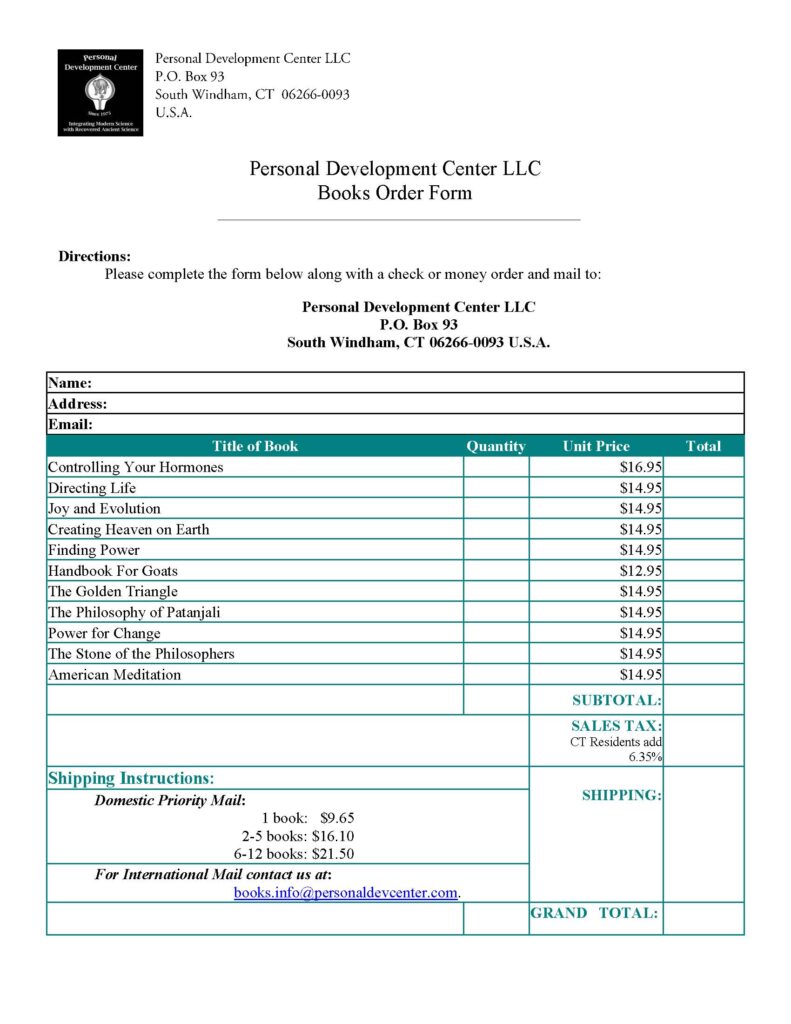 pdc books printable order form in pdf format